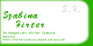 szabina hirter business card